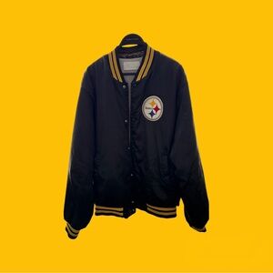 pittsburgh steelers chalking satin jacket